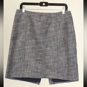 Banana Republic Skirt Women’s 12 Blue White Striped A Line Lined
